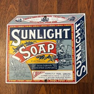 Ande Rooney Sunlight Soap Porcelain Advertisement Sign